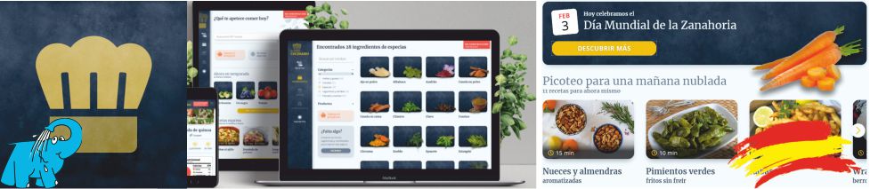 Cabecera de la sección El Cocinario en el Portal Web del Elefante Azul Avilés
